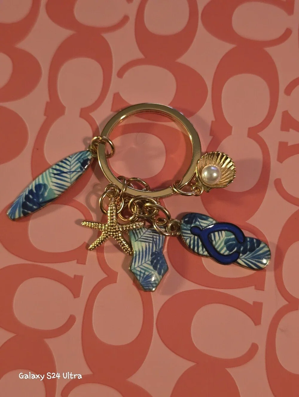 Beach Theme Bag Charm/ Keychain NEW